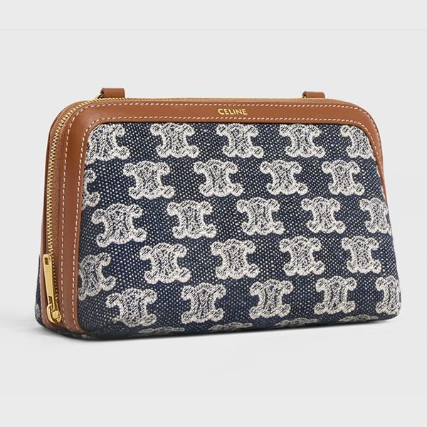 【日本未入荷】セリーヌ ショルダーバッグ 偽物★テキスタイルトリオンフ クラッチ 10E382CR1